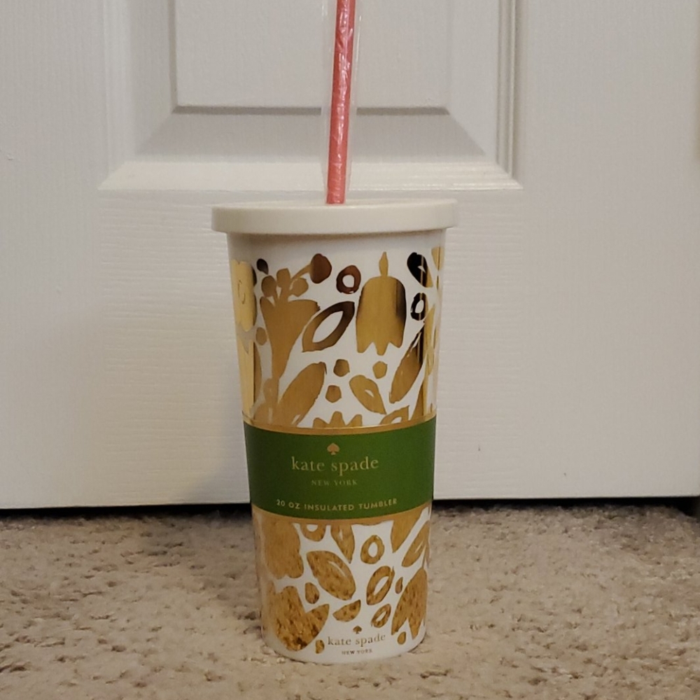 Always Flowers Insulated Tumbler w/ Straw